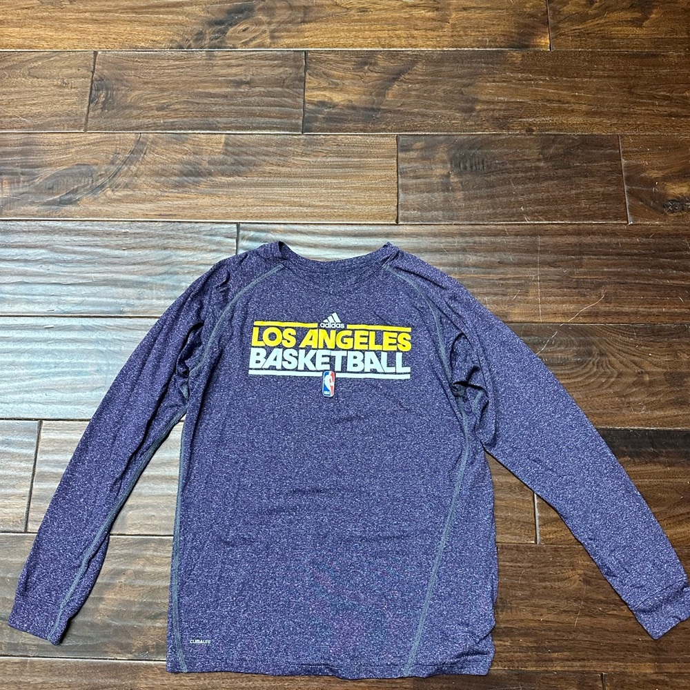Adidas Youth Los Angeles Lakers Basketball Longsleeve Size L